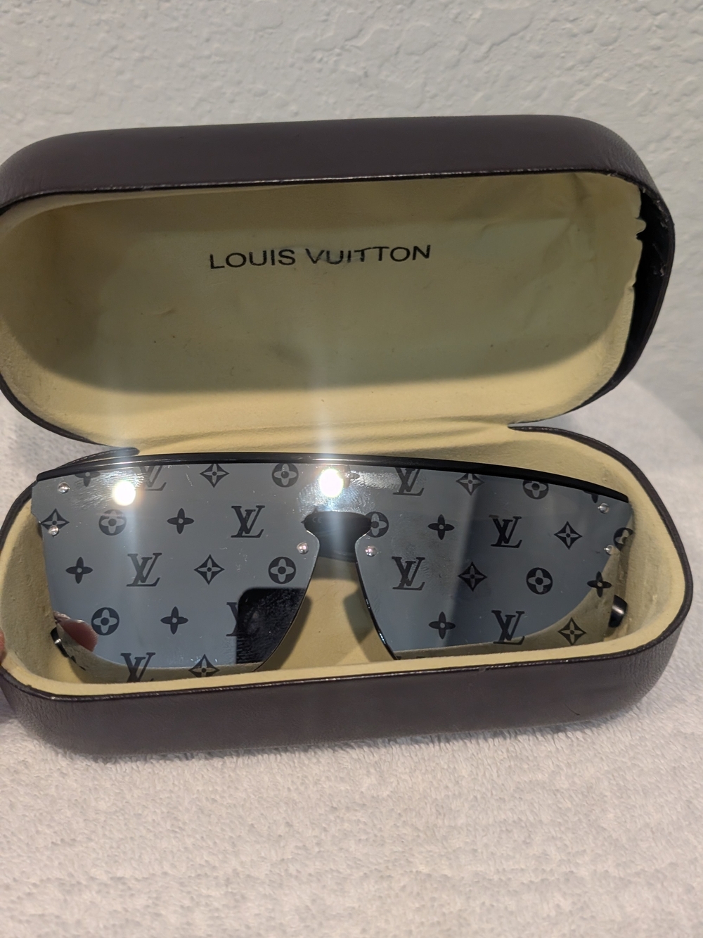 Louis Vuitton Men’s Monogram Shield Sunglasses - Silver Mirror